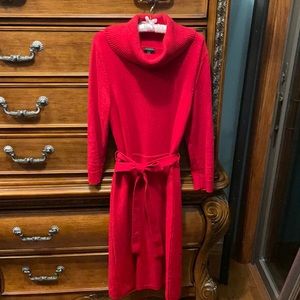 Beautiful Talbots red sweater dress size M
